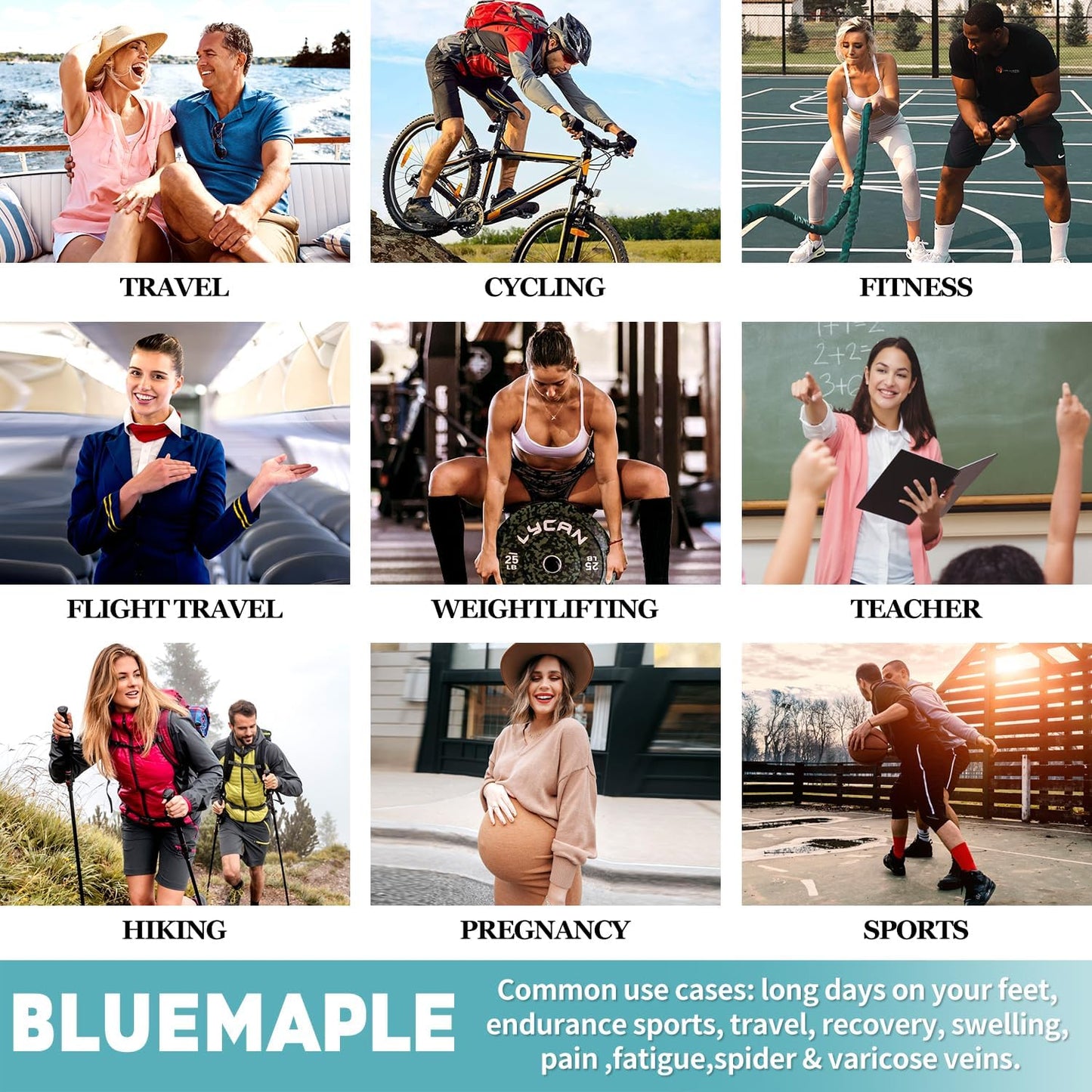 *NEW* Thigh High Compression Socks Women & Men (3 Pairs) over the Knee High