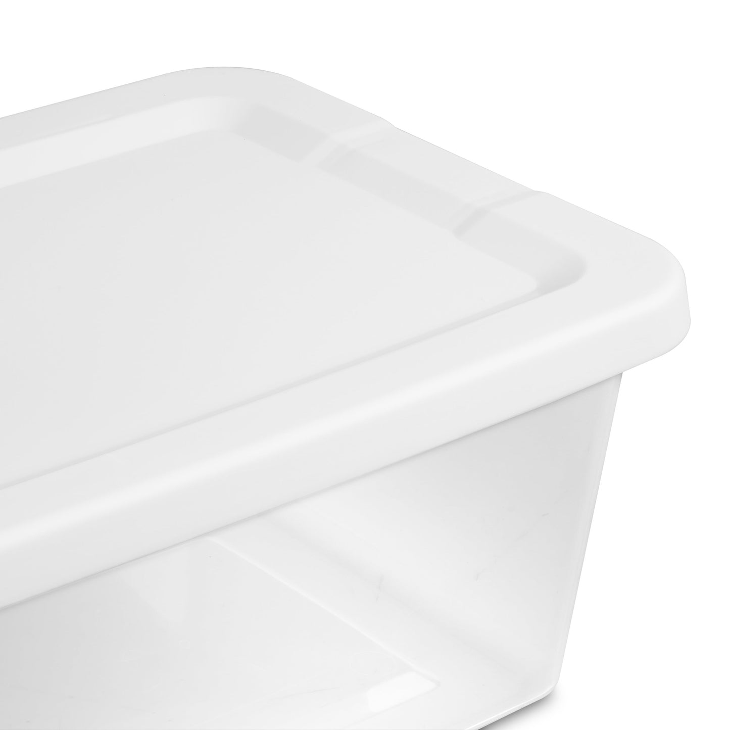 Set of (10) 6 Quart Storage Boxes Plastic, Adult, White