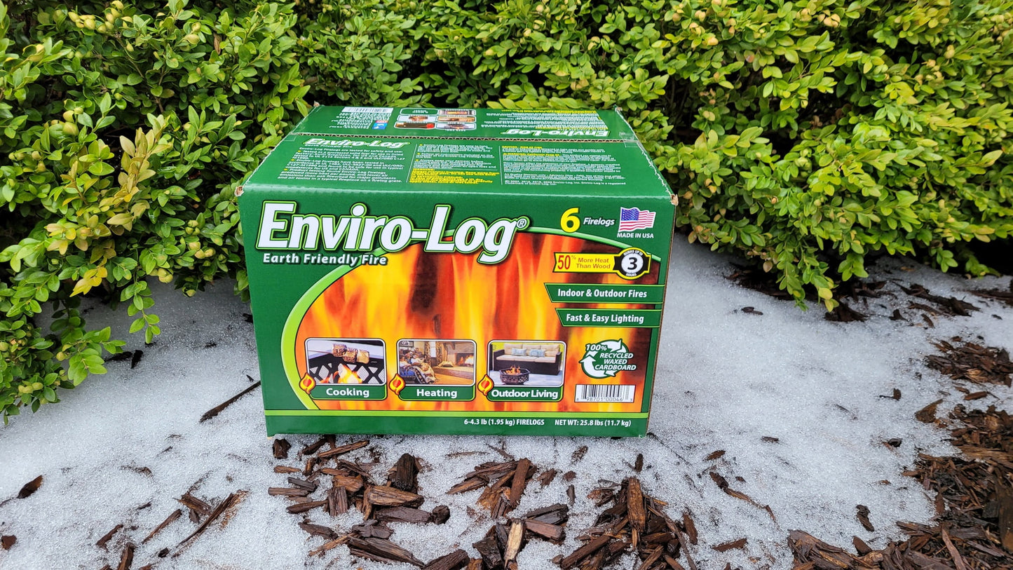 Envirolog Indoor and Outdoor Fire Wood, 4.3 Lb Firelogs, 6 Count