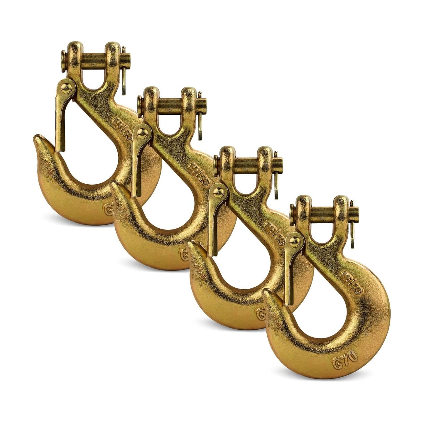 8Pk G70 3/8" Clevis Slip Hook W/ Latch 6600 # WLL Trailer Safety Chain Hook