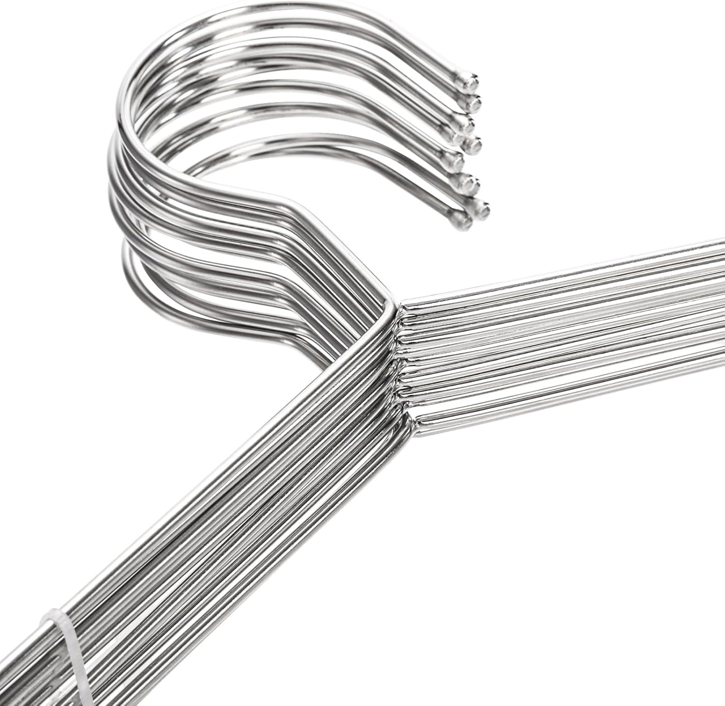 50 Pcs Wire Coat Hangers Stainless Steel Heavy Duty Metal Clothes Suit Hanger