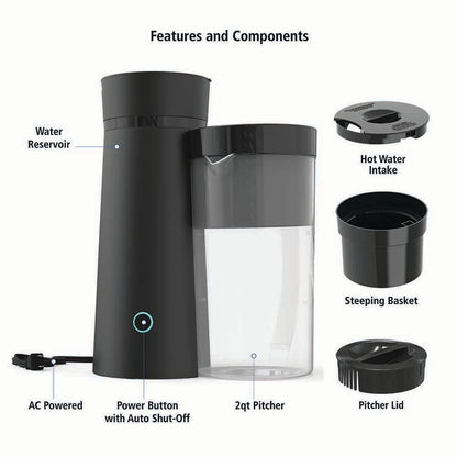 Iced Tea and Iced Coffee Maker, 2-Quart, New