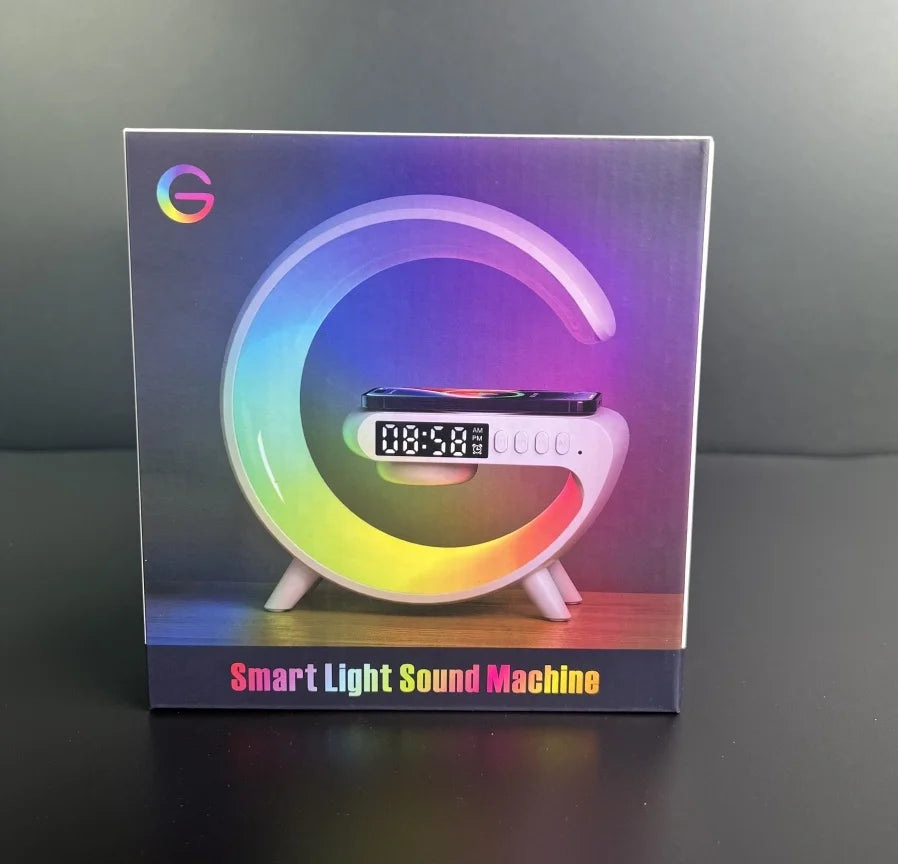 Wholesale Price Smart Alarm Clock Colorful Light RGB  Mini Size G Shape  Speaker Wake up Lamp Table Lamp