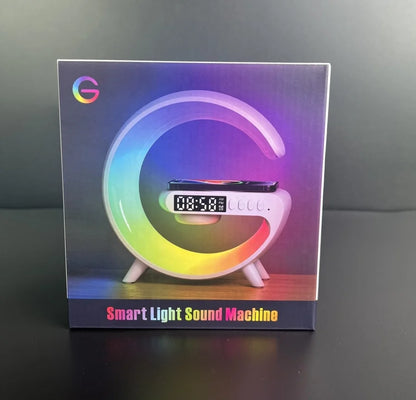 Wholesale Price Smart Alarm Clock Colorful Light RGB  Mini Size G Shape  Speaker Wake up Lamp Table Lamp