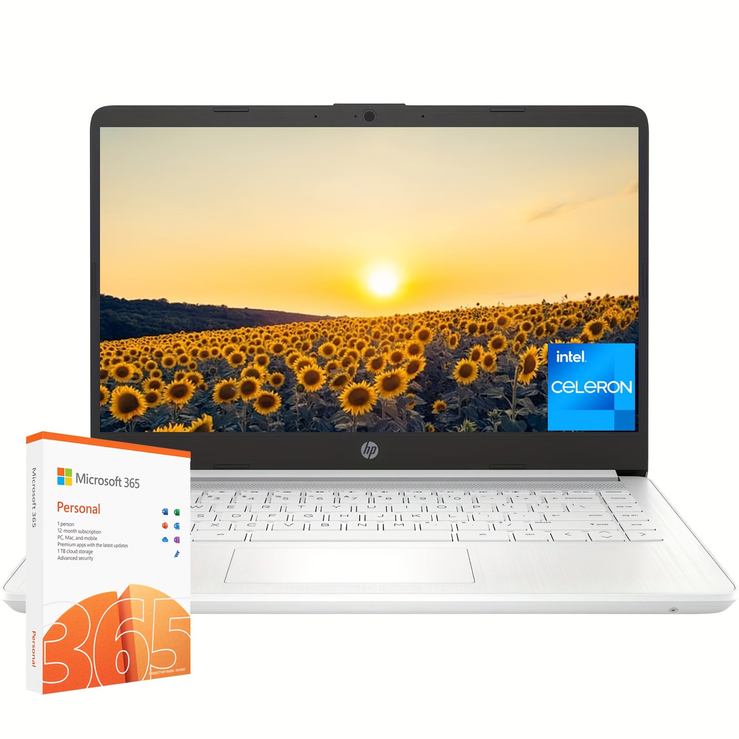HP 14 Ultralight Laptop for Students  Business  QuadCore 4GB RAM 64GB eMMC Long Battery Life WiFi Win11 Portable
